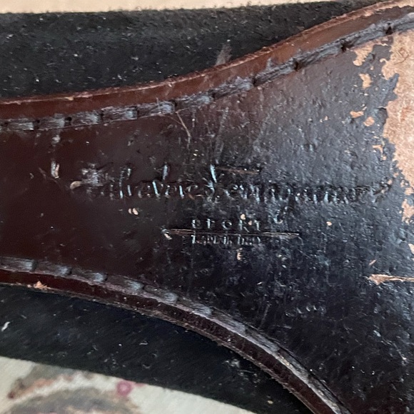 Salvatore Ferragamo Black Suede Calf Loafers sz5 1/2 - Picture 6 of 12